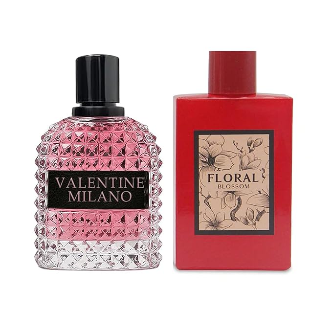 AFLUXE Women's Perfume Combo Set Milano Women&Floral Blossom Floral Fruity Fragrance Eau De Parfum Elegant 100ml Bottle Natural Spray Each for Daily Used