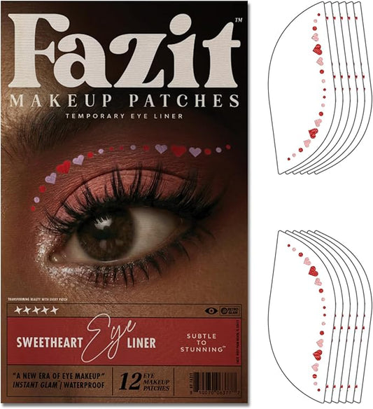 Fazit Makeup Patches - Sweetheart Wing Eyes - Glow Up Make-Up Patches - Cute Glitter Makeup Accessories for Women - Cosmetic Glitter for Face