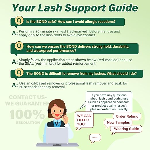 KEYYOU Lash Bond and Seal Cluster Lash Glue For Lash Clusters Strong Gentle Comfortable Bond and Seal WaterProof Mascara Wand Individual Lash Glue 5ml+5ml（CLEAR)