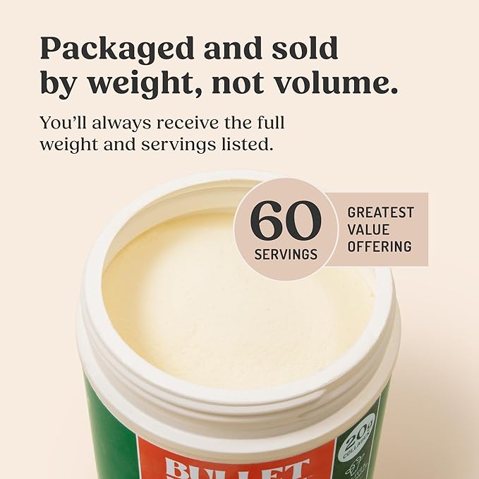 Bulletproof Unflavored Collagen Peptides Powder, 42.3 Ounces, Grass-Fed Collagen Protein and Amino Acids for Skin, Bones and Joints, Packaging May Vary
