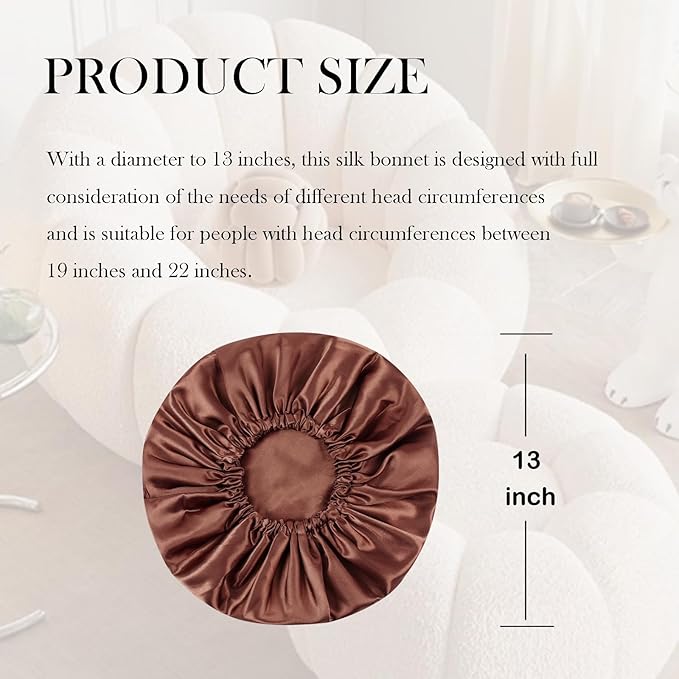 Satin Bonnet Double Layer Silk Bonnet for Sleeping Women Hair Care for Natural Curly