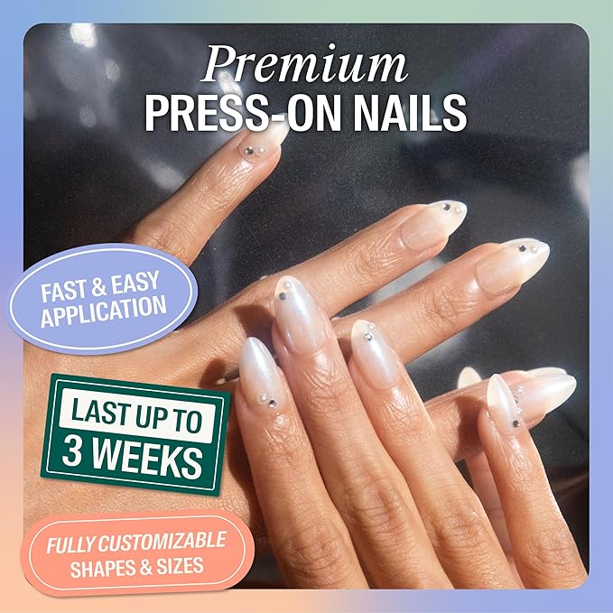 Chillhouse - Chill Tips, Press on Nails Kit - Glass Castle (Oval) - 30 Nail Shapes & Sizes - Up to 3 Weeks of Wear - Customizable Fit - Reusable - Latina Founded & Women Owned - Beauty & Self Care