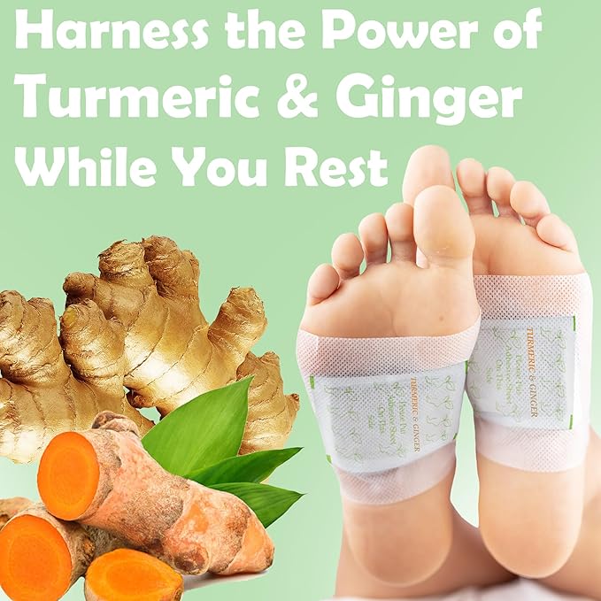 Dr. Entre's Foot Pads: 20 Pack of Turmeric & Ginger Premium Pads to Feel Better, Sleep Better & Relieve Stress | Organic Foot Patches