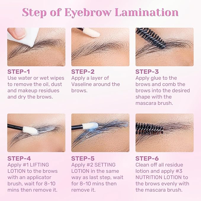 Libeauty Lash Lift Kit with Lash Glue Balm Eyelash Lift Kit & Brow Lamination Kit New Lash Lifting Pads Last Up 4-6 Weeks Tubular Precision Design Curling Perming Lotion & Liquid Set Home Perm Kit