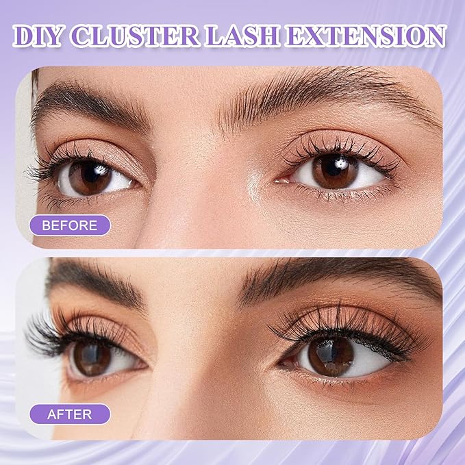WENDY LASHES Brown Lash Cluster Glue, Lash Bond and Seal Waterproof, Quick-Dry Long-Lasting 72H Eyelash Glue for Clusters, Eyelash Adhesive, More Natural, More Solid, and More Gentle - 12ml