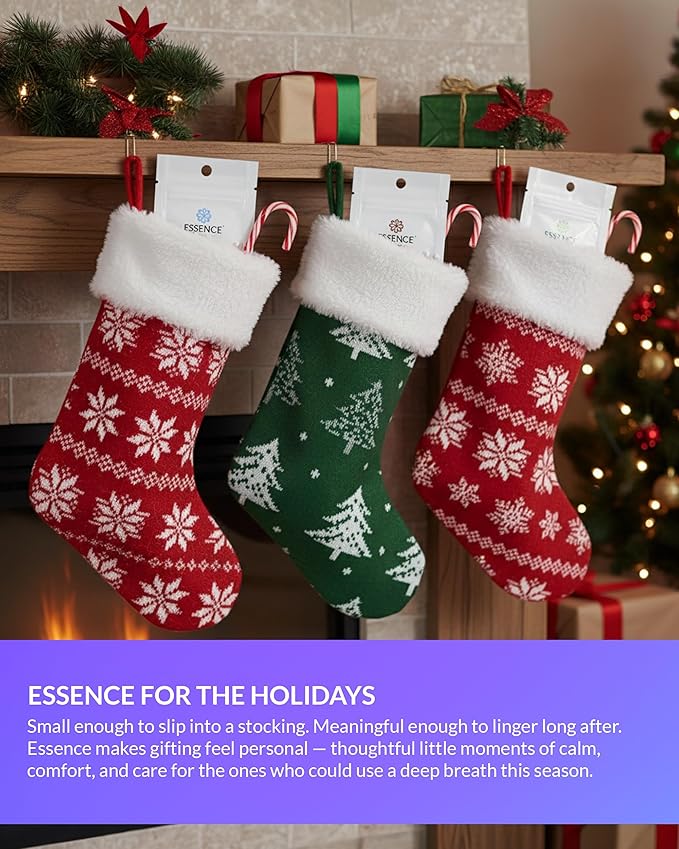 Essence Wearable Aromatherapy Nasal Diffuser – Lavender Mint Essential Oil Nose Ring Silicone Inhaler for Stress & Mood Support - Made in USA & Travel-Friendly