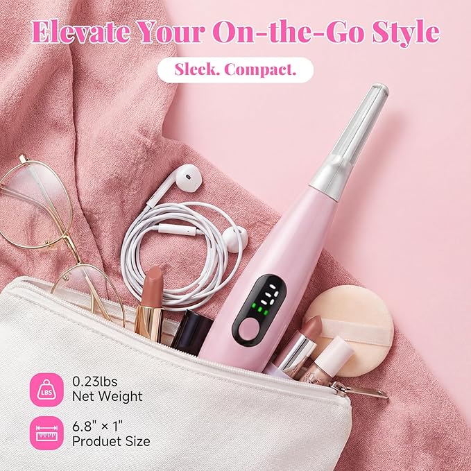 Sonic Dermaplane Razor for Women Face with 8 Replaceable Blades, Facial Oil, Rechargeable Dermaplane Razor for Facial Hair & Peach Fuzz, Sonic Technology with 3 Speeds, Dermaplaning Tool for Women