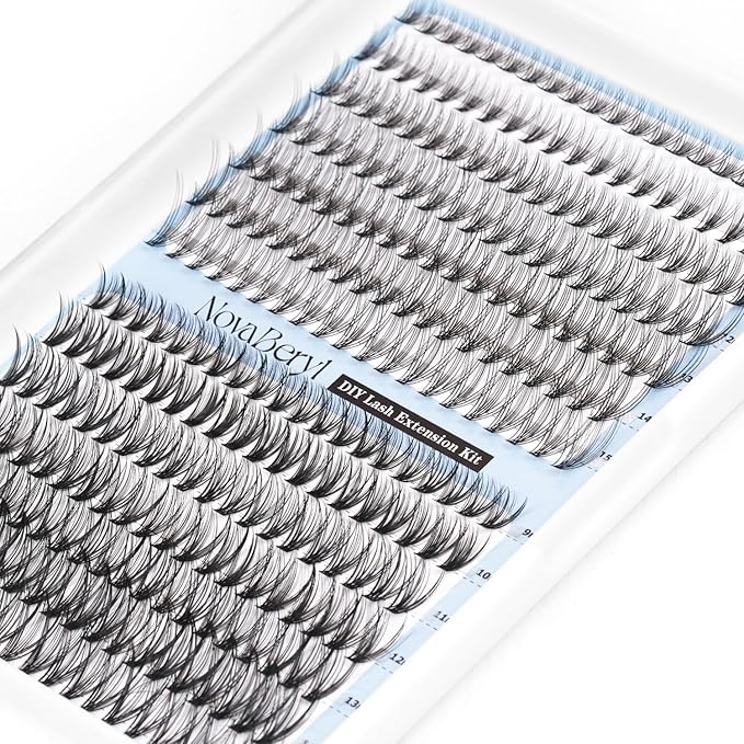 Madam Fifi 20D & 30D Lash Clusters, DIY Individual Lash Extensions, Soft Reusable Natural Eyelashes, 0.07mm C Curl, Mixed Lengths 9-15mm, Natural Look False Lashes