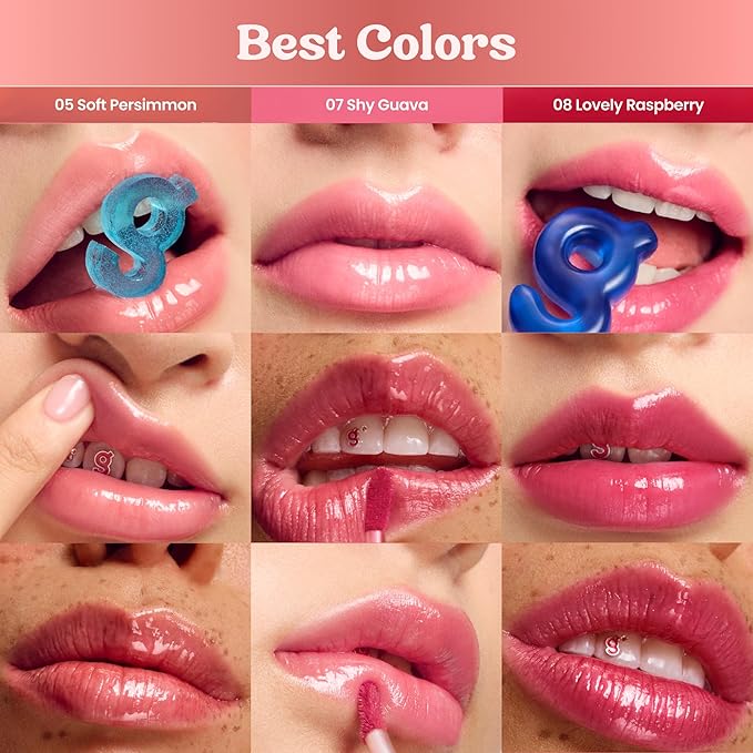 COLORGRAM FRUITY GLASS TINT 10 BLOSSOM PINK | | Lightweight Non-Sticky Lip Tint | Korean Beauty Lip Gloss for Daily Wear