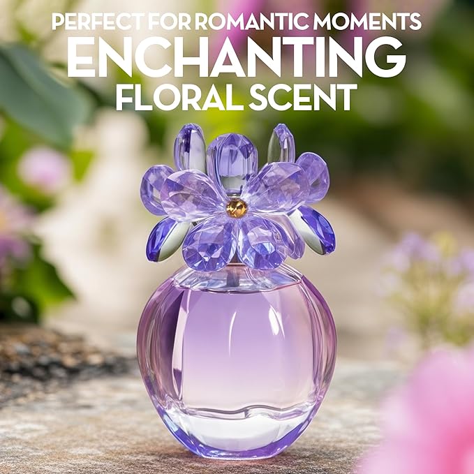 A CENTER 4PCS Perfume Set for Women - Floral Fragrance Gift Set with Vanilla,Sweet Fruity, Eau De Parfume| 3.4 Fl Oz Each Women's Cologne(Valentine Milano,Paris,Daicy Black/Blue)