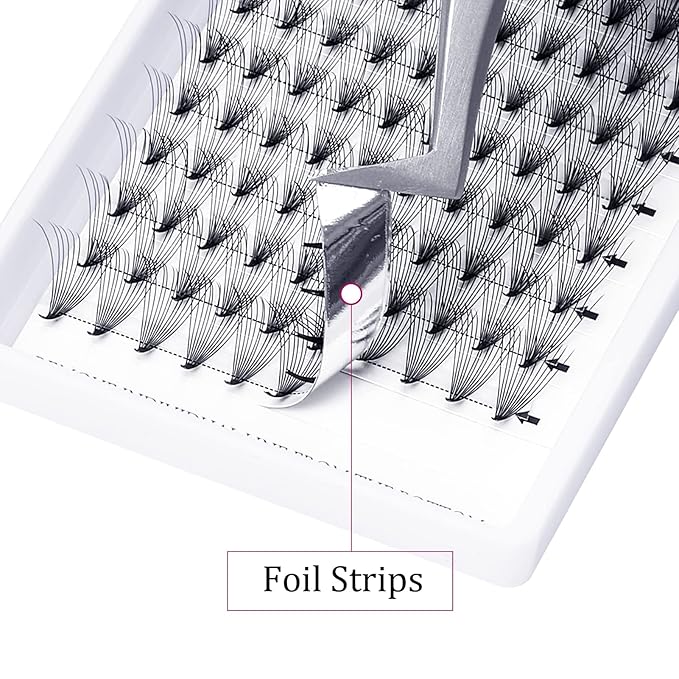 Volume Lash Extensions 0.07 D Curl 12D Premade Fans Eyelash Extensions 11mm Premade Lash Fans Pointed Base Middle Stem Premade Lash Extensions Fans Russian Volume Lash (12D-0.07D, 11mm)
