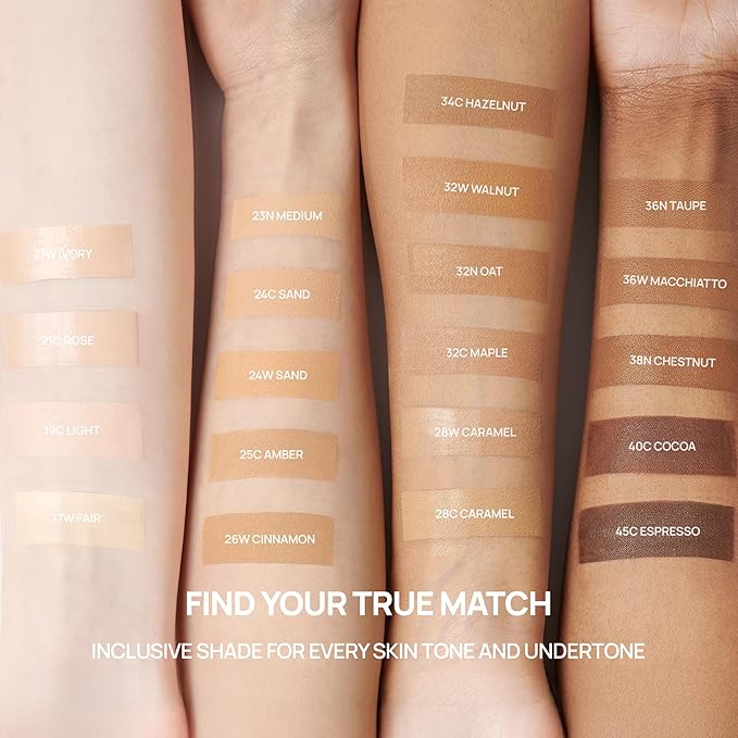 BANILA CO Covericious Ultimate Cover Cushion | Up to 100HR Long-Wear Foundation | 20 Shades for All Skin Tones | Matte & Lightweight Finish | Korean Cushion Foundation (14g / 0.49 oz), 32N OAT