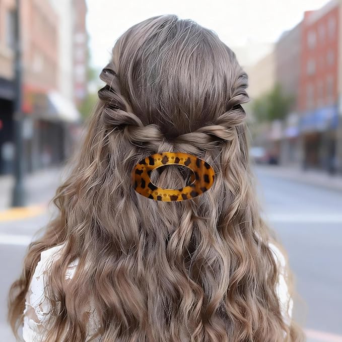 8PCS French Flat Hair Clips for Women Girl Matte Lay Flat Claw Clips Large Strong Hold Barrettes for Thick Thin Hair French Duckbill Styling Accessories for Daily Styling ﻿