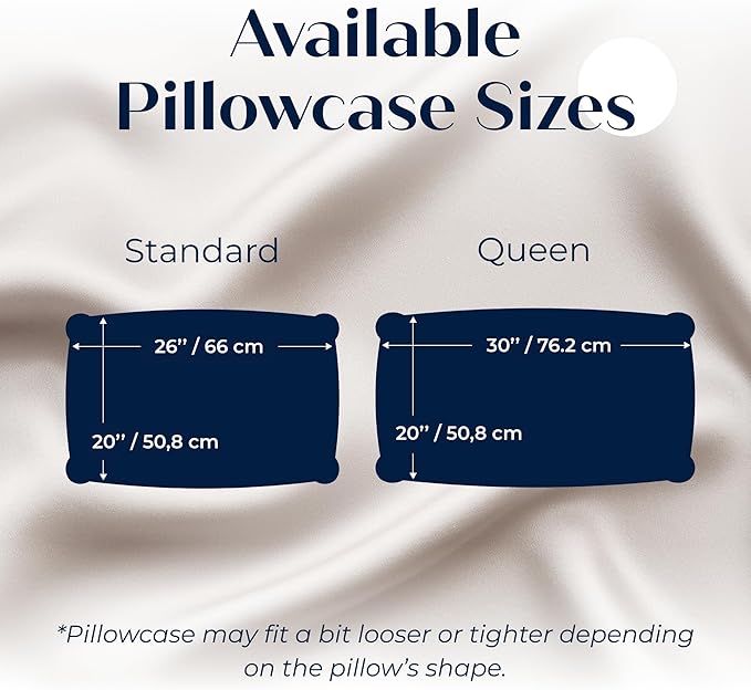 Moonaé Mulberry Silk Pillowcase – Pure Silk Pillow Cover for Healthier Hair & Smoother Skin – Soft, Breathable and Temperature-Regulating, Luxurious Silk Case Colors Beige-S