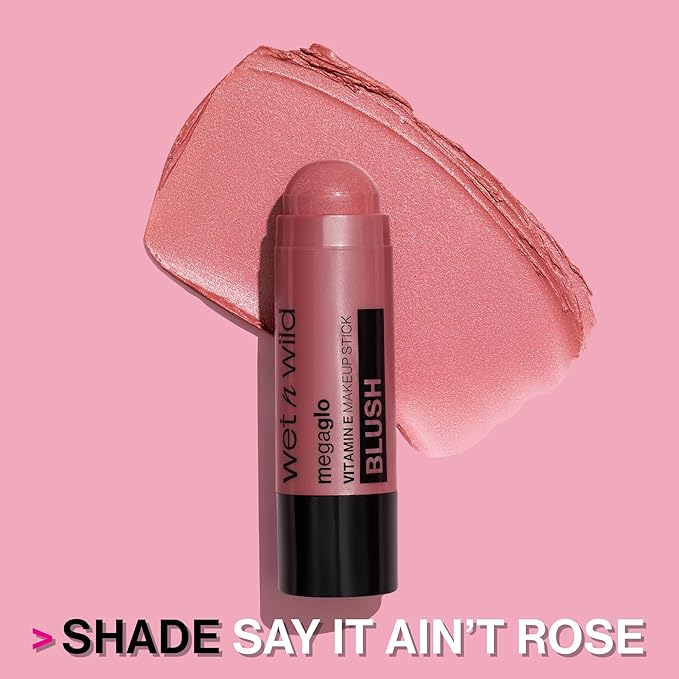 wet n wild MegaGlo Makeup Stick, Buildable Color, Versatile Use, Cruelty-Free & Vegan - Dusty Pink