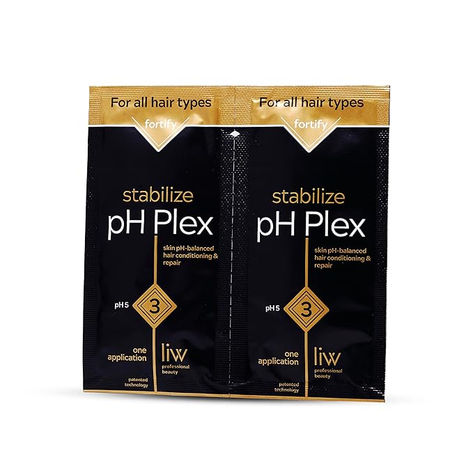 pH Plex Stabilizing Nourishing Mask - Fortifies Relaxed Hair Between Treatments - Salon Quality Results - 1 Double Sachet
