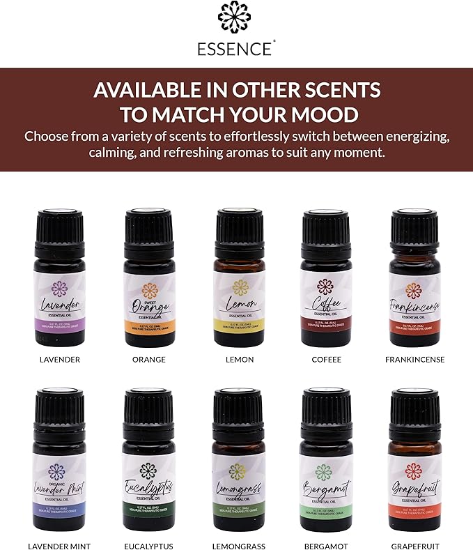Essence Coffee Essential Oil – 100% Pure & Therapeutic Grade – Perfect for Aromatherapy, Diffusers & Recharging Essence Nasal Diffuser Rings – Natural Stress & Mood Support (5mL)