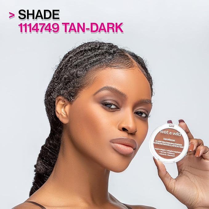 wet n wild Bare Focus Clarifying Finishing Powder | Matte | Pressed Setting Powder Light-Medium (Pack of 2)