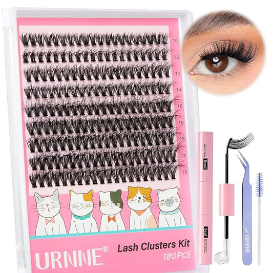 Fluffy Lash Extension Kit Wispy 5D 40D Eyelash Extension Kit 10-18MM Natural Lash Clusters 180PCS