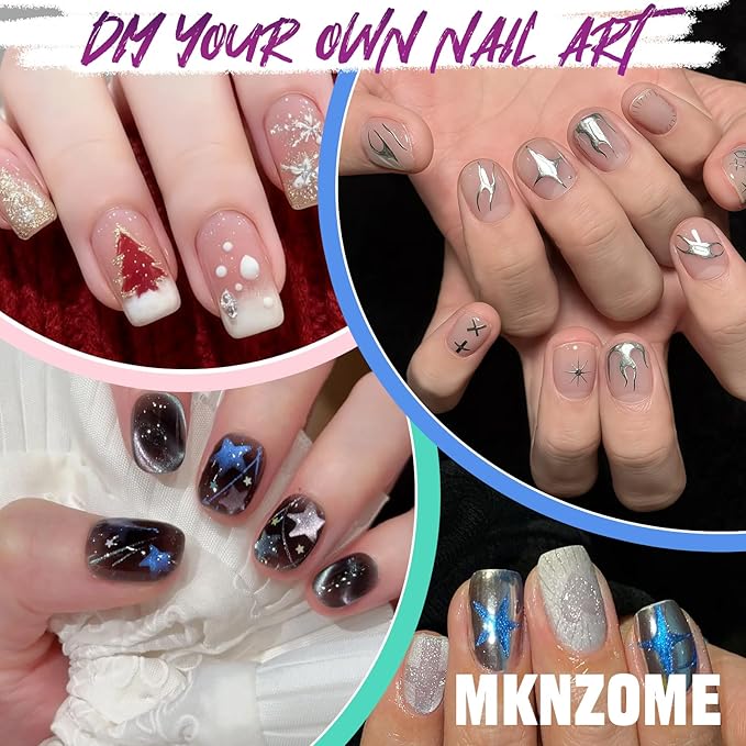 MKNZOME 10 Color Nail Art Pens, Double-ended Nail Polish Pens Drawing Painting Point Liner Acrylic Painted Pen Kit, DIY Nails Art Design Manicure Tools Christmas Gifts 2026 Upgrade (2 Set)