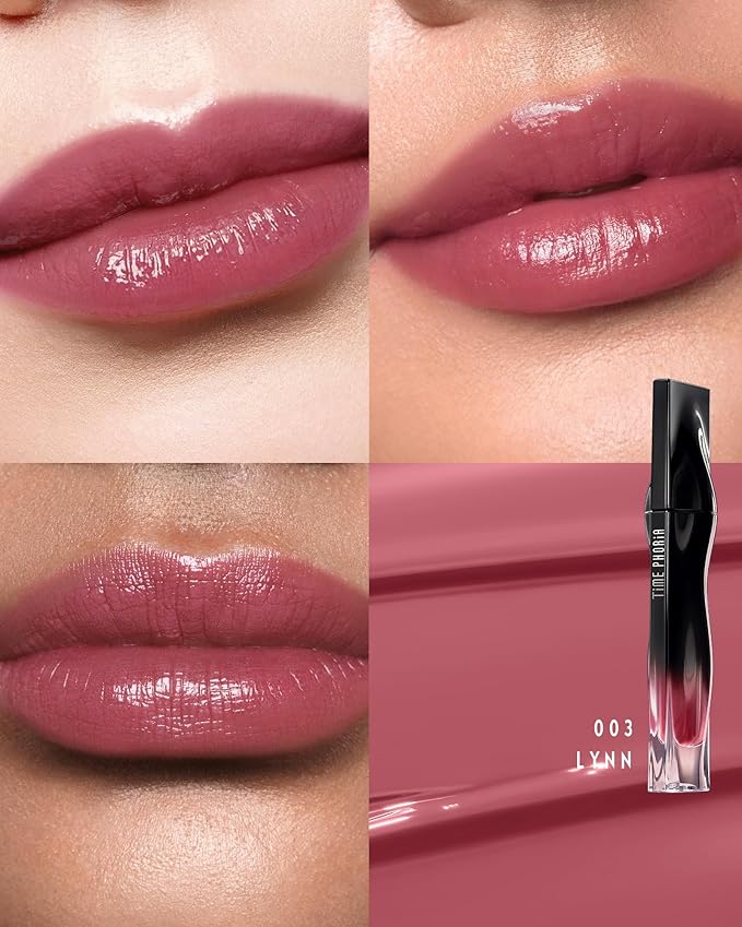 Stellar Dust Lip Stain 003 Lynn, Transfer-Proof &Smudgeproof Lip Gloss, Light Mauve Tinted Glossy Finish, High-Pigment Vibrant Color, Hydrating Lightweight Long-Lasting Lip Makeup for Women