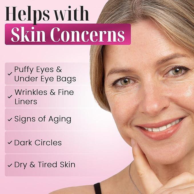 Triple Hyaluronic Acid Breathable Under Eye Patches with Pomegranate Extract, Hydrating Eye Masks for Puffiness, Dark Circles, Wrinkles & Fine Lines, Jet Lag Patches, Parches Para Ojeras,12Pairs