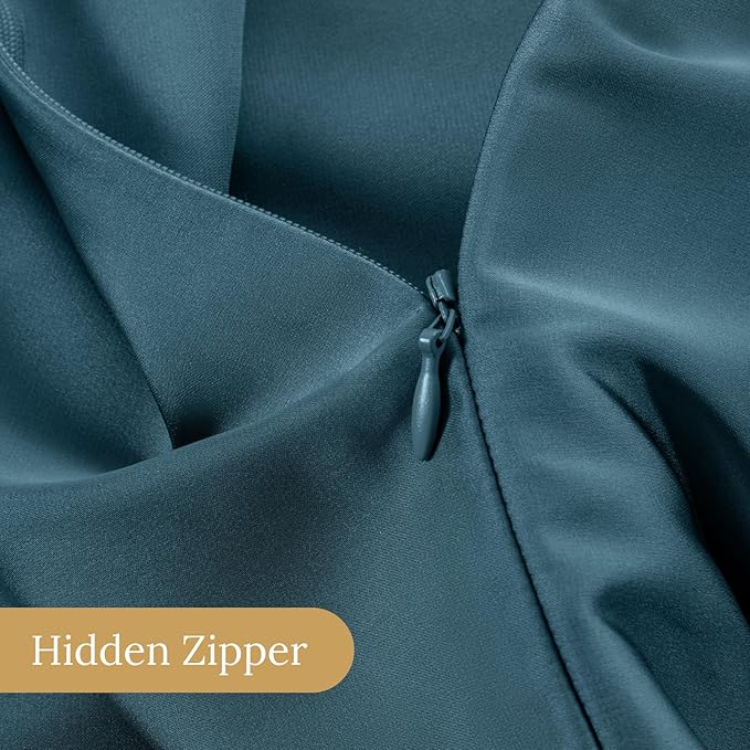 INFIIXSO Mulberry Silk Pillowcase for Hair and Skin, Silk Pillow Cases Queen with Hidden Zipper 20x30 Inches, Extraordinary Smooth and Soft Cooling Pillow Cases for Hot Sleepers(Bluesteel, 1 Pack)