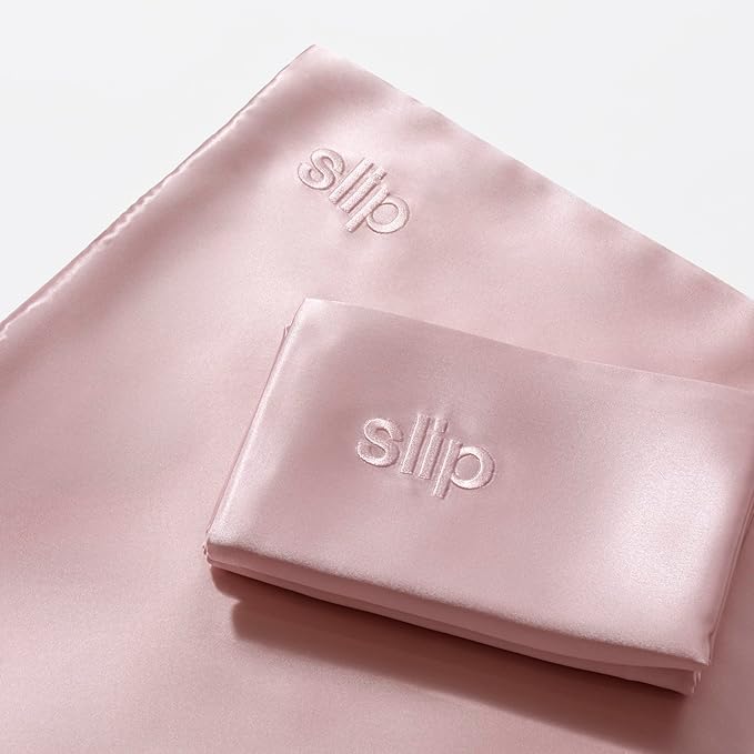 slip The Original Queen Pure Silk Pillow Case - 100% Pure 22 Momme Mulberry Silk - Queen Size Standard Pillow Case - Anti-Aging, Anti-BedHead, Anti-Sleep Crease, Pink (20" x 30")