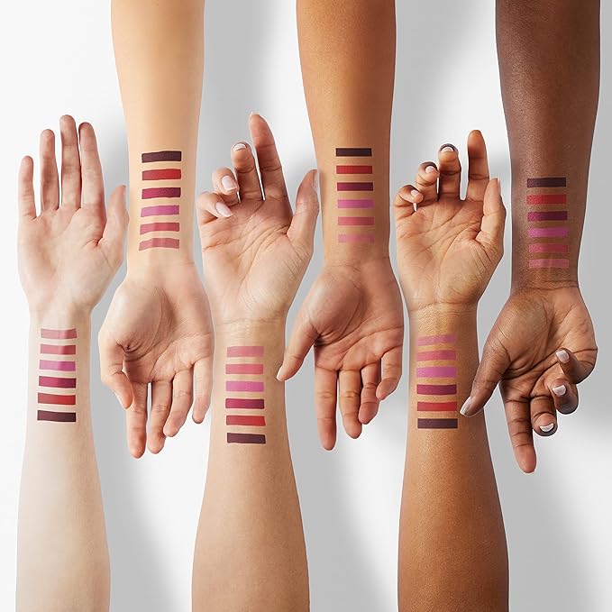 evpct 6Pcs Lipstick Matte Liquid Lipstick Lipgloss Set for Women, Dark Ruby Plum Wine Red Violet Purple Nude Beige Pink labiales mate 24 horas originales matte larga duracion 24 Hour Lipstick