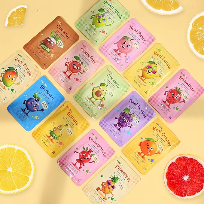 126 Pack Sheet Hydrating Face Masks Skincare for Women, Bulk Fruit Face Mask Skin Care for Kids, Facial Masks Set for All Skin Types, Birthday Valentines Day Gifts, Spa Party Supplies for Girls Teens