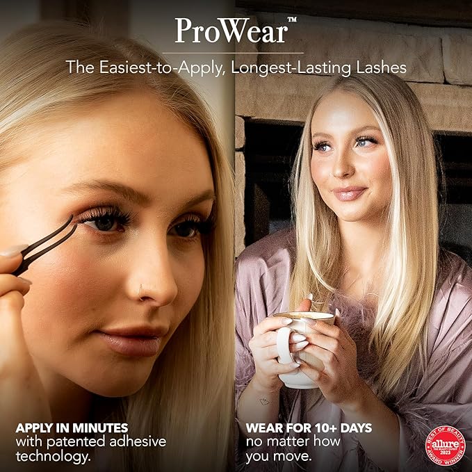 Pro Lash ProWear Professionally Styled Lash Clusters - Easiest to Apply Eyelash Cluster - 10 Day Eyelashes - Waterproof Lashes Clusters - Single Set - Volume Shorties No. 06 - Black