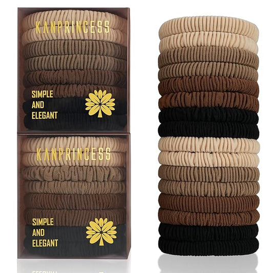 16Pcs Hair Ties For Thick Hair, Strong Stretchy Hair Bands For Women Girls, No Slip Braided Hair Ties No Damage, Ponytail Holders-Exceptionally Secure with Gentle Hold (Set 5)