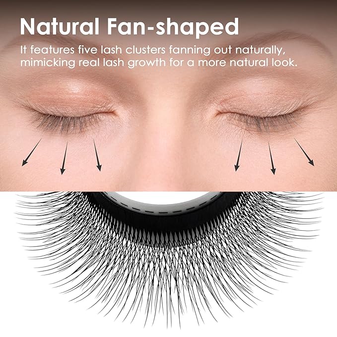 SEEDEW Wispy 5D Lash Extensions, 0.07mm D Curl MIX8-15mm 12 Rows/Tray, Shorter Sides NEW, W Shape, PBT Volume Eyelash Grafting for Lash Tech, Artist, Beauty Salon(Wispy 5D-Black-0.07-D-MIX8-15mm)