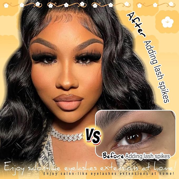 Lash Clusters with Spikes Eyelash Clusters Manga Spike Lash Extension D-Curve Individual Lashes Spiky Cluster Eyelash Extensions 13-21MM Lash Spikes 260PCS DIY Anime Lash Extensions by calphdiar