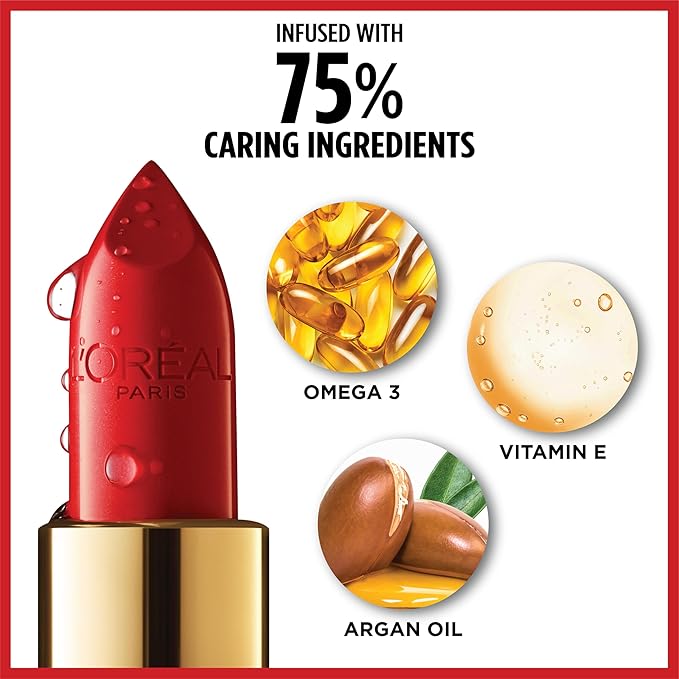 L'Oreal Paris Colour Riche Original Creamy, Hydrating Satin Lipstick with Argan Oil and Vitamin E, Montmartre , 1 Count
