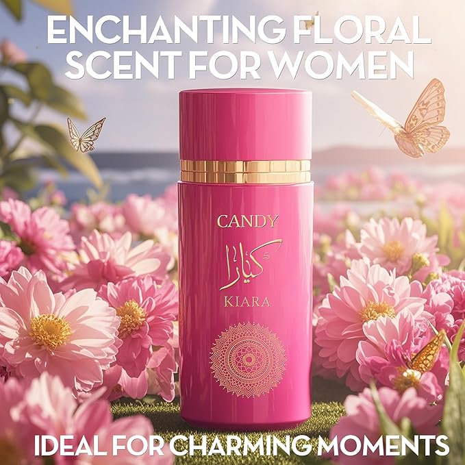 A CENTER 4PCS Perfume Set for Women - Floral Fragrance Gift Set with Vanilla,Sweet Fruity, Eau De Parfume| 3.4 Fl Oz Each(Valentine Milano,La Bella,Nice Girl,Kiara Candy)