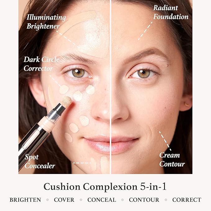 Julep Cushion Complexion Concealer & Corrector Stick - 400 Amber - Infused with Turmeric & Hyaluronic Acid - Medium Coverage - Natural Finish
