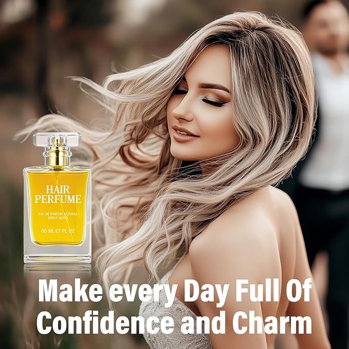 Hajoyful Hair Perfume, Hair Essential Oils Perfume for Women, Pheromone Fragrance for Dry Damaged Hair, Hair Mist with Anti Frizz Nourishing, Premium and Long-lasting Scent(1.7 Fl Oz)
