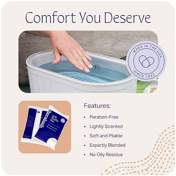 Therabath Paraffin Wax Refill - Thermotherapy - For Hands, Feet, Body - Deeply Hydrates - Made in USA, 6 lb. Cucumber Melon w/ Thyme