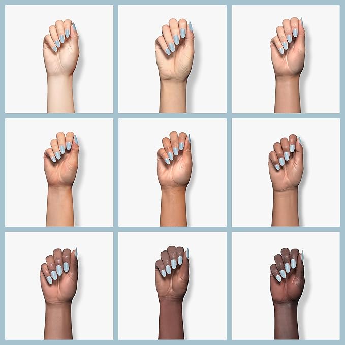 RARJSM Pearl Gel Nail Polish, Glitter Drawing Gelpolish Sky Blue Shimmer Mermaid Nail Gel Soak Off U V G e l for Salon Home DIY Manicure Use