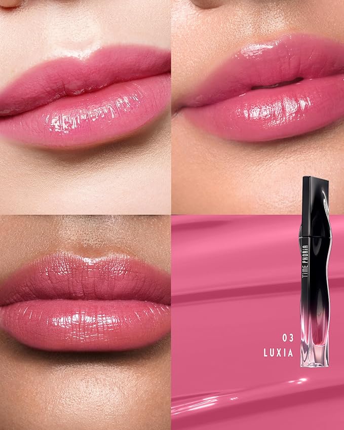 Stellar Dust Lip Stain 03, Transfer-Proof & Smudge-Proof Lip Gloss, Cool Tone Pink Tinted Glossy Finish, High-Pigment Vibrant Color, Hydrating Lightweight Long-Lasting Lip Makeup for Women