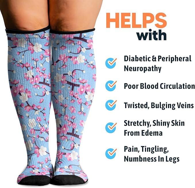 Viasox Compression Socks for Women and Men, Knee High Socks 12-15 mmhg Circulation Support for Flight, Travel, Daily