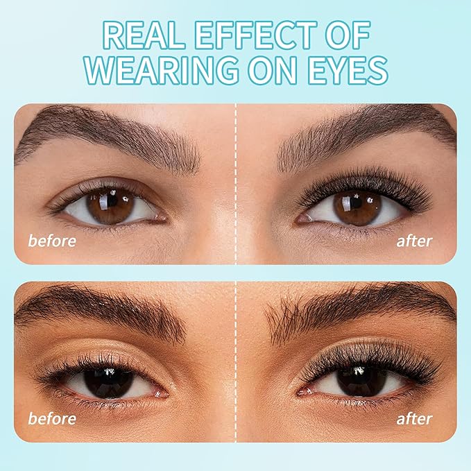 GLAMLASH W Eyelash Extensions 7D Russian Volume Premade Fan Natural Soft Matte Black False Lashes Professional Salon Supplies(7D,0.07,LU,9-13mm)