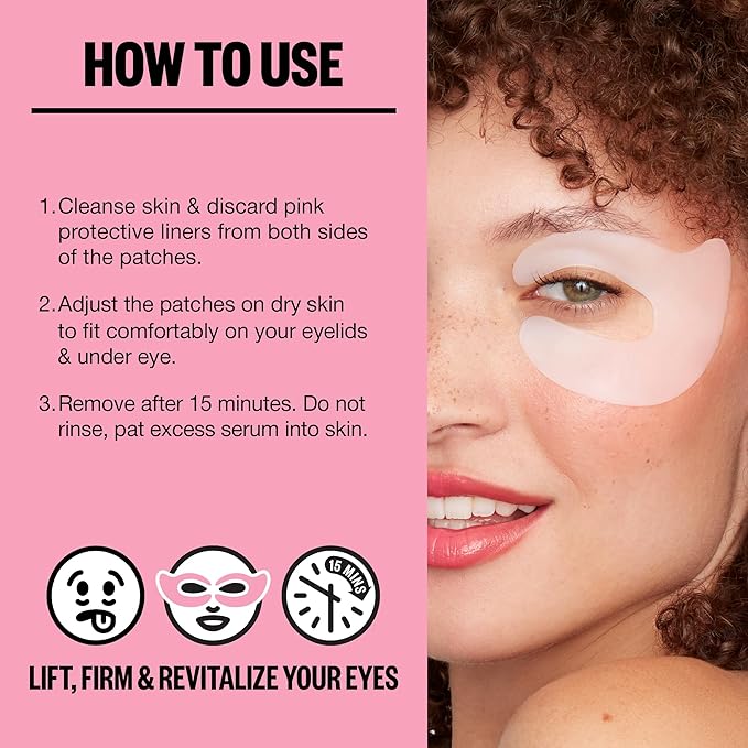 PEACE OUT Retinol Eye Lift Patches, 360° Biocellulose Eye Mask with Encapsulated Retinol & Peptides, Firming and Smoothing Eye Patches for Fine Lines, Wrinkles, 5 Pairs