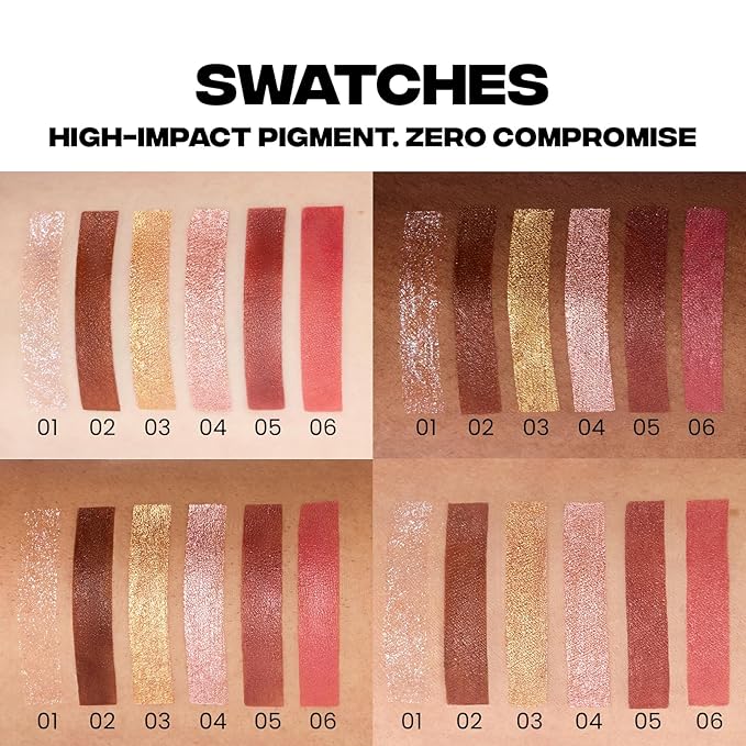 Sacheu Liquid Eyeshadow STAY-N Longwear Eye Makeup — Buildable Highly Pigmented & Blendable Eye Shadow Cream in Matte & Shimmer Finishes, Sun-LIT