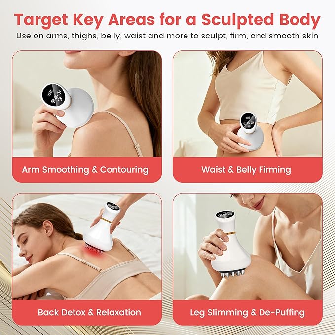 HuiPoLii Lymphatic Drainage Massager & Anti Cellulite Massage Tool, Helps Reduce Stretch Marks & Cellulite, for Legs, Arms & Belly.