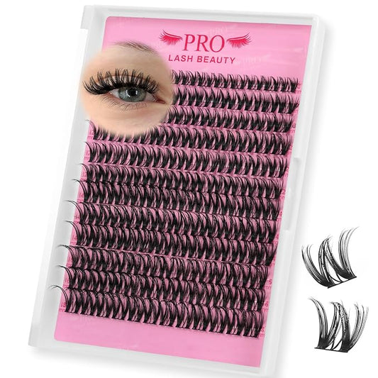 PRO LASHBEAUTY Flora Lash Clusters, Eyelash Clusters 8-18 Mixed Cluster Eyelash Extensions Mixed Lash Extension Reusable Soft & Comfortable (Flora,8-18mix)