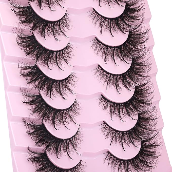 Fox Eye Lashes Wispy Faux Mink Lashes Volume Fairy Cat Eye Lashes That Look Like Extensions Spiky Fake Eyelashes 20mm Long Lash with Spikes