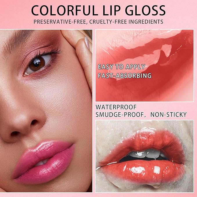 7 Colors Lip Tint Stain Set, Plumping Mini Liquid Lipstick, Korean Lip Gloss Moisturizing Natural, Multi-Use Lip and Cheek Tint, Long lasting Non-Stick Cup Waterproof，High Pigment, Vivid Color (SET A)