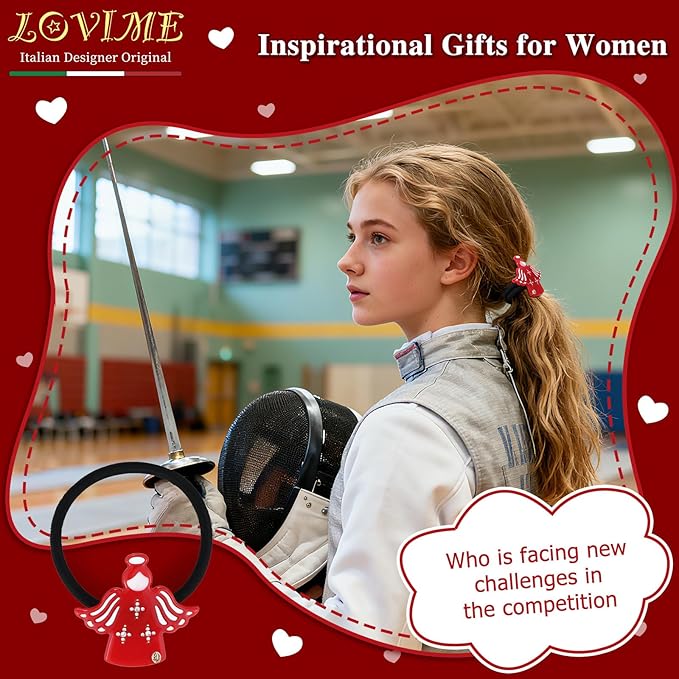 Unique Gifts for Single Mom, New Mom Birthday Gifts from Husband Daughter Son Friend, Thanksgiving Inspirational Gifts for Women "Guardian Angel" Hair Ties, Christmas Christian Gifts With Gift Box